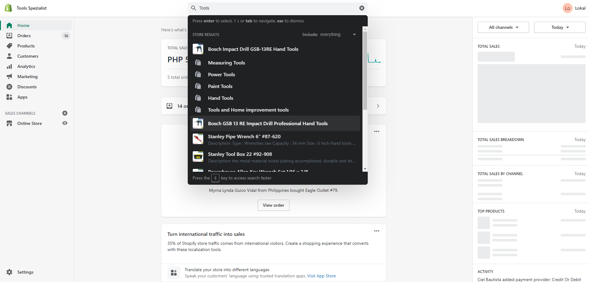 Lokal manages your Shopify Website